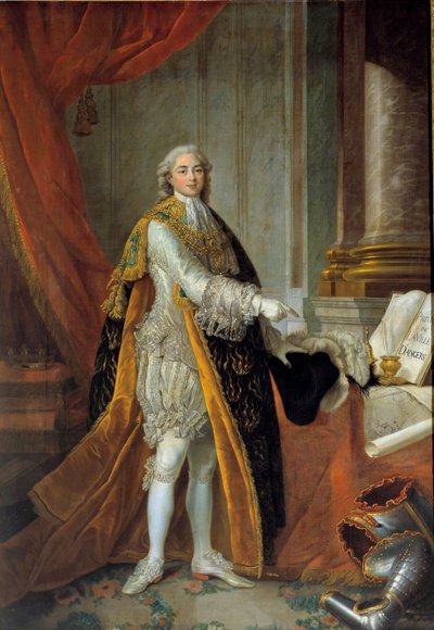 Ritratto di Luigi Stanislao Saverio di Francia (futuro Luigi XVIII), Conte di Provenza (1755-1824) in grande abito dell