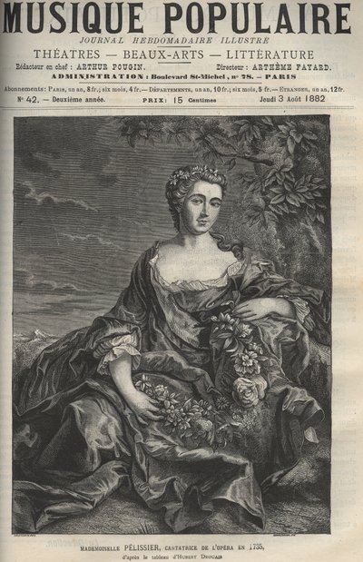 Ritratto di Marie Pelissier (o Pellissier) (1707-1749), cantante d