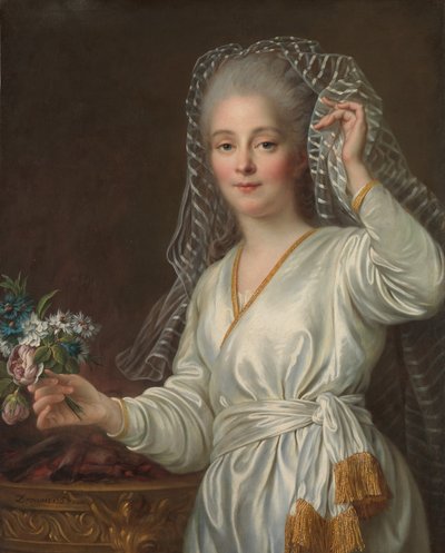 Ritratto di una giovane donna come vestale, 1767 da Francois Hubert Drouais