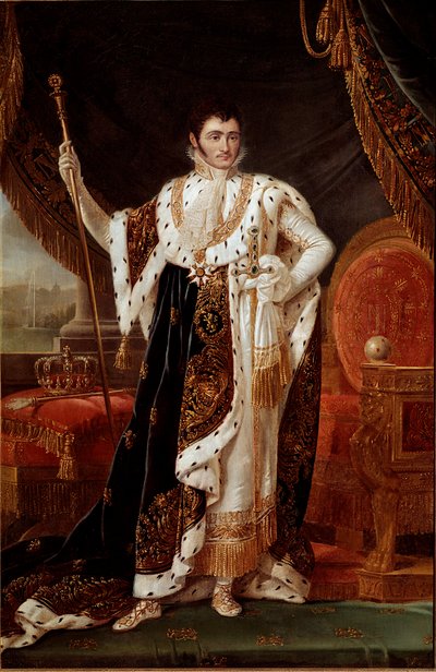 Ritratto di Girolamo Bonaparte (1784-1860) re di Vestfalia, davanti ai giardini di Wilhelmshöhe da Francois Josephe Kinson