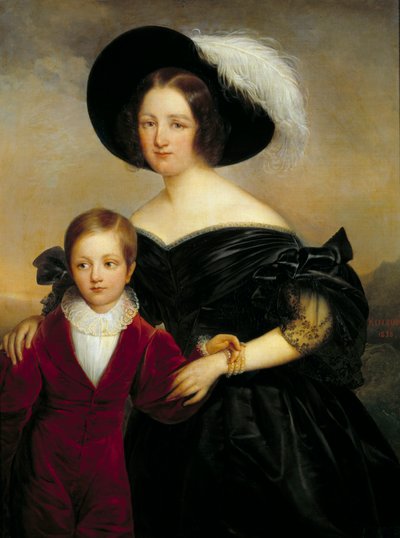 Ritratto di Madame Aglae Blenart e suo figlio da Francois Josephe Kinson