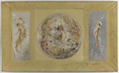 Bozzetto per il municipio di Pantin: Amore e Psiche - Il giorno e la notte, nel 1886 da Francois Lafon