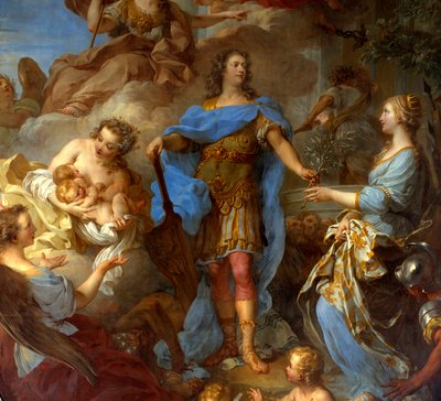 Dettaglio di Re Luigi XV (1710-1774) che porta la pace in Europa da François Lemoyne