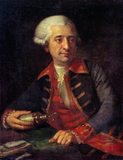 Ritratto di Antoine Louis Lavoisier (1746-1794) chimico francese in uniforme come Ispettore Generale delle Polveri degli Eserciti di Terra e Mare da Francois Louis Brossard de Beaulieu
