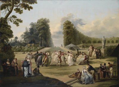 Ballo nei Giardini di Tivoli, Parigi, 1799 da Francois Louis Joseph Watteau