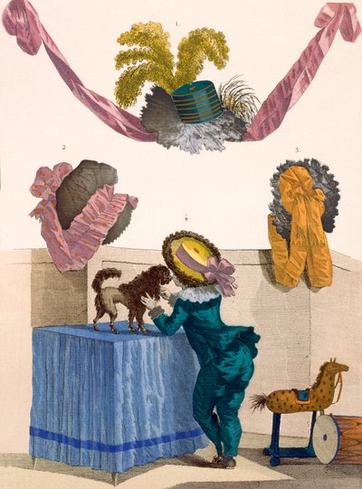 Disegni per cappelli, inciso da Dupin, tavola n.325 da 