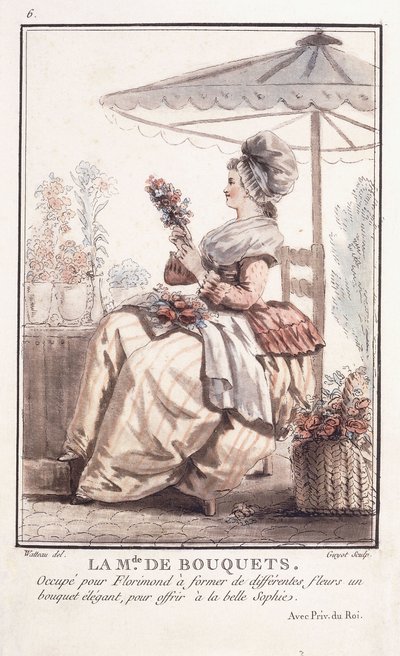 La M. de des Bouquets, 1786 da Francois Louis Joseph Watteau