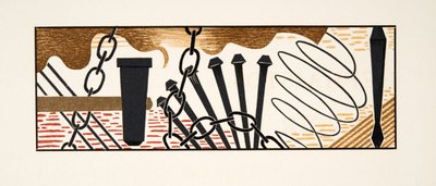 Illustrazione grafica da Prométhée Enchaîné di Eschilo, pub. 1941 da Francois Louis Schmied