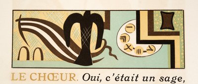 Illustrazione grafica da Prometeo incatenato di Eschilo, pub. 1941 (stampa pochoir) da Francois Louis Schmied