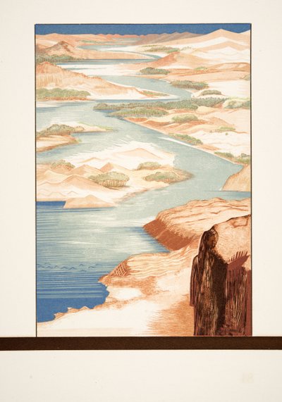 Illustrazione da Prometeo incatenato di Eschilo, pub. 1941 (stampa pochoir) da Francois Louis Schmied