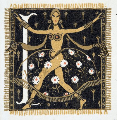 Lettera "L" da Personaggi di Commedia, pub. 1922 da Francois Louis Schmied