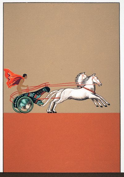 Uomo e carro, illustrazione da Prometeo Incatenato di Eschilo, pub. 1941 da Francois Louis Schmied