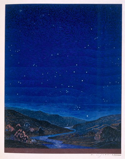 Paesaggio Notturno, illustrazione da 