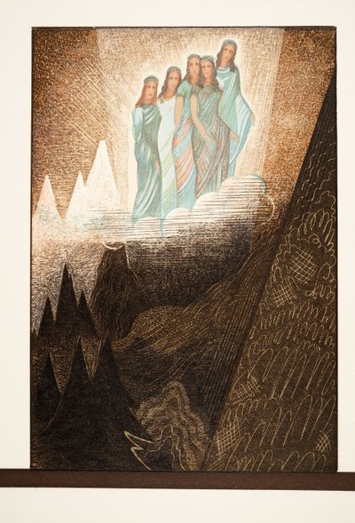 Oceanidi, illustrazione da Prométhée Enchaîné di Eschilo, pub. 1941 da Francois Louis Schmied