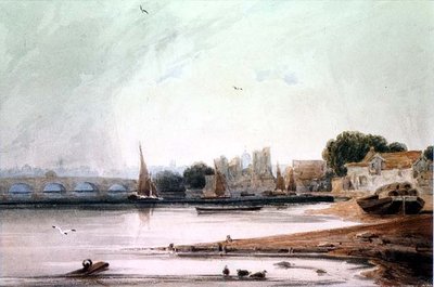 Palazzo di Lambeth e Ponte di Westminster da Francois Louis Thomas Francia