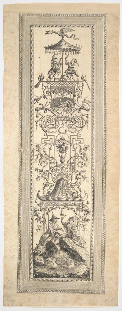 Kiosk Chinois, da Premier cayer de panneaux, frises et sujets arabesques da Francois Marie Isidore Queverdo