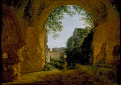 Veduta di un giardino, vista dall