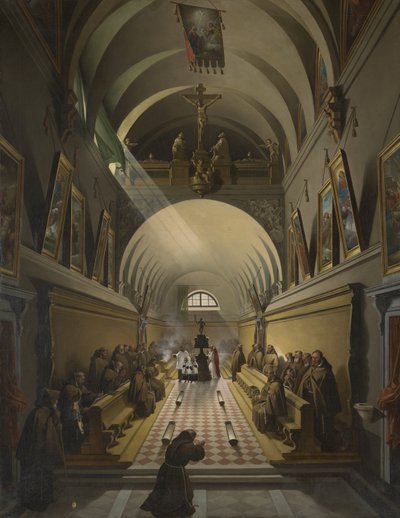 Interno di un convento cappuccino da Francois Marius Granet