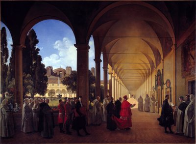 Il chiostro dei Certosini di Santa Maria degli Angeli a Roma da Francois Marius Granet