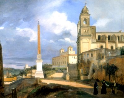 La Trinità dei Monti e la villa Medici, Roma da Francois Marius Granet