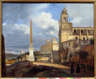 Veduta della Trinità dei Monti e Villa Medici a Roma da Francois Marius Granet