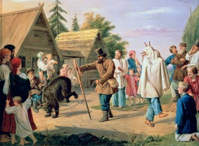 Buffoni in un villaggio da Francois Nicholas Riss