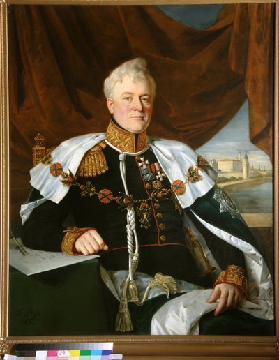 Ritratto del principe Dimitri Vladimirovitch Galitzine (Golitsyne) (1771-1844) con il collare dell