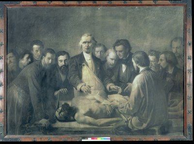 La lezione di anatomia del dottor Velpeau (1795-1867) da Francois Nicolas Augustin Feyen Perrin