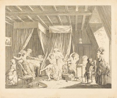 Il Risveglio delle Operaie di Moda da Francois Nicolas Barthelemy Dequevauviller after Nicolas Lavreince