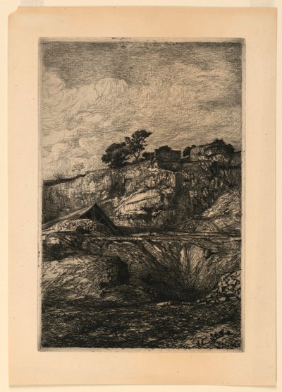 Paesaggio roccioso da Francois Nicolas Chifflart