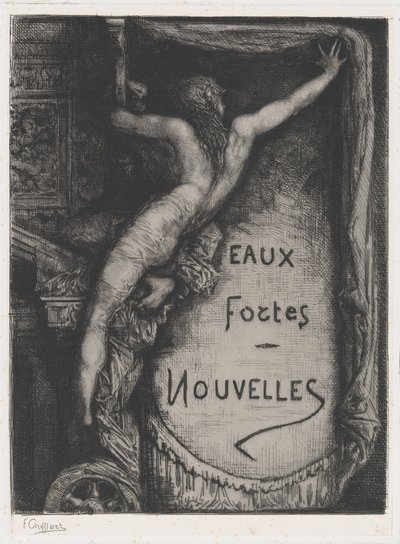 Copertina per Eaux Fortes Nouvelles, fine XIX secolo da Francois Nicolas Chifflart