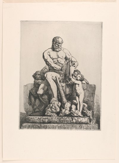 Ercole, tavola uno da Dodici incisioni di Chifflart da Francois Nicolas Chifflart