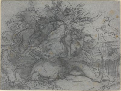 Studio per "Sorpresa" (Battaglia delle Tigri) da Francois Nicolas Chifflart