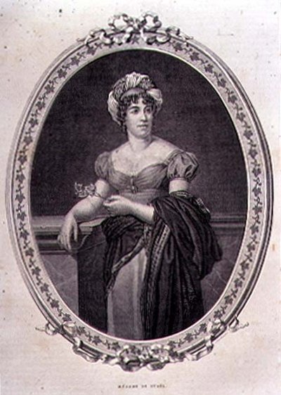 Ritratto di Madame de Stael (1766-1817) inciso da John Quartley (incisione) da Francois Pascal Simon (after) Gerard
