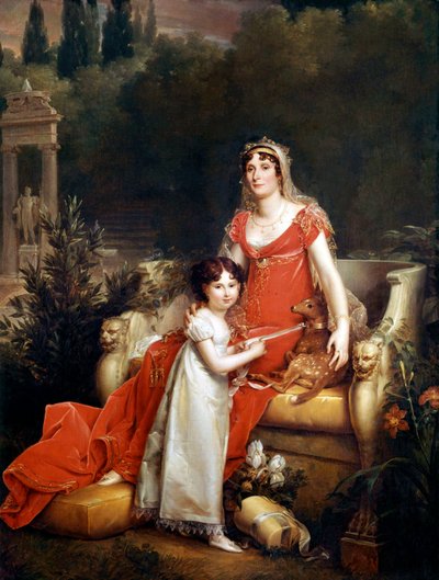 Elisa Bonaparte Baciocchi con sua figlia da Baron François Pascal Simon Gérard