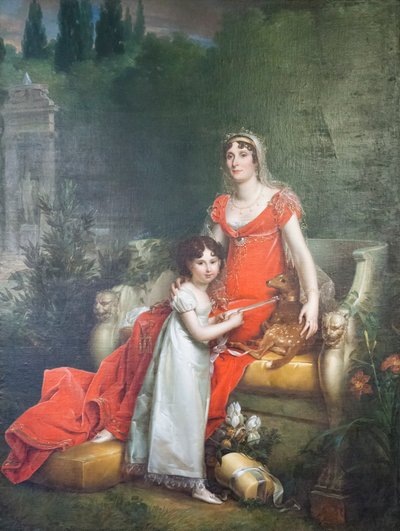 Elisa Bonaparte Baciocchi con sua figlia Napoleona Elisa da Baron François Pascal Simon Gérard