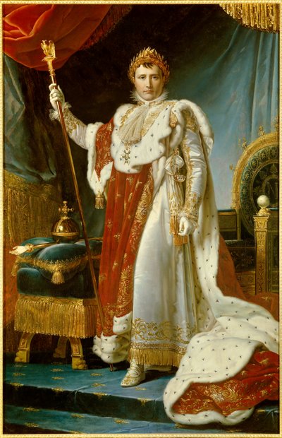 Ritratto a figura intera di Napoleone I in abiti da incoronazione da Baron François Pascal Simon Gérard