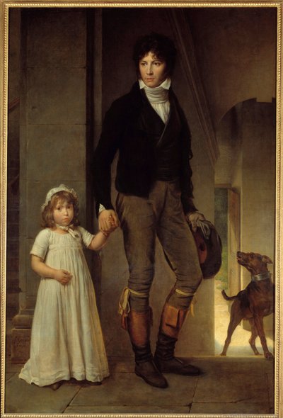 Ritratto del pittore Jean Baptiste Isabey e sua figlia da Baron François Pascal Simon Gérard