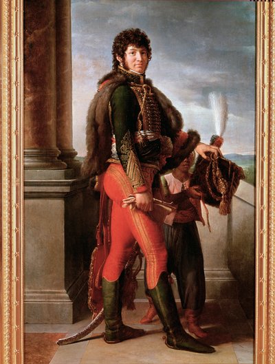 Ritratto di Joachim Murat in uniforme da ussaro (dettaglio) da Baron François Pascal Simon Gérard