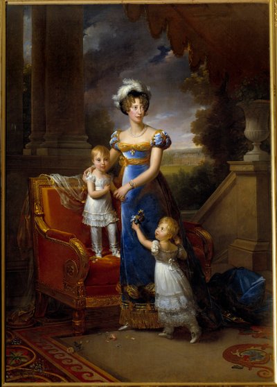 Ritratto di Maria Carolina, Principessa delle Due Sicilie, Duchessa di Berry e i suoi figli da Baron François Pascal Simon Gérard
