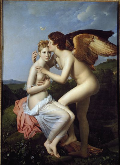 Psiche e Cupido, anche chiamato Psiche che riceve il primo bacio di Cupido da Baron François Pascal Simon Gérard