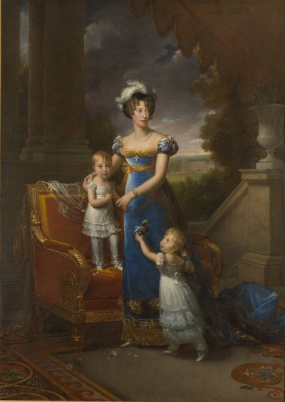 Duchessa di Berry con i figli Louise Marie Thérèse d