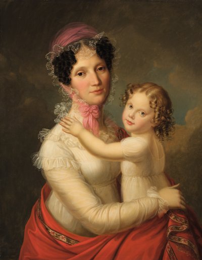 Eleonora Mayer, baronessa di Gravenegg con la figlia Isabella da Francois Pascal Simon Gerard
