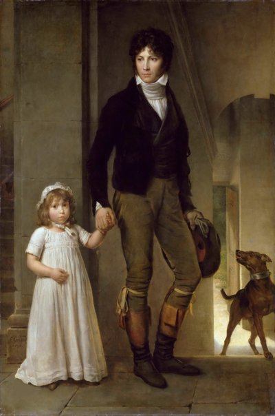 Jean-Baptiste Isabey 1767-1855 e sua Figlia Alexandrine, 1795 da Francois Pascal Simon Gerard