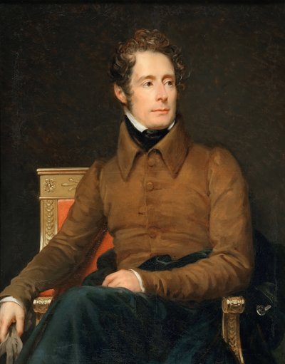 Ritratto di Alphonse-Marie-Louis de Prat de Lamartine da Francois Pascal Simon Gerard