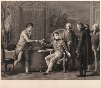 La firma del Concordato tra la Francia e la Santa Sede il 15 luglio 1801 da Francois Pascal Simon Gerard