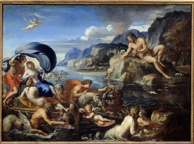 Aci e Galatea La ninfa Galatea e Aci, osservati dal Ciclope Polifemo, geloso del loro amore idilliaco. Secondo le Metamorfosi di Ovidio da Francois Perrier