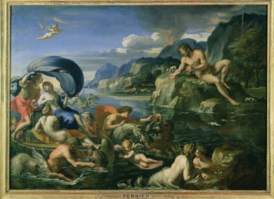 Aci e Galatea che si nascondono dal gigante Polifemo da Francois Perrier