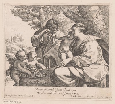 Sacra Famiglia con putti e uva da Francois Perrier