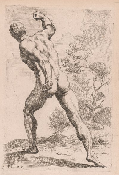 Il Gladiatore Borghese, vista posteriore (tavola 29) da Francois Perrier